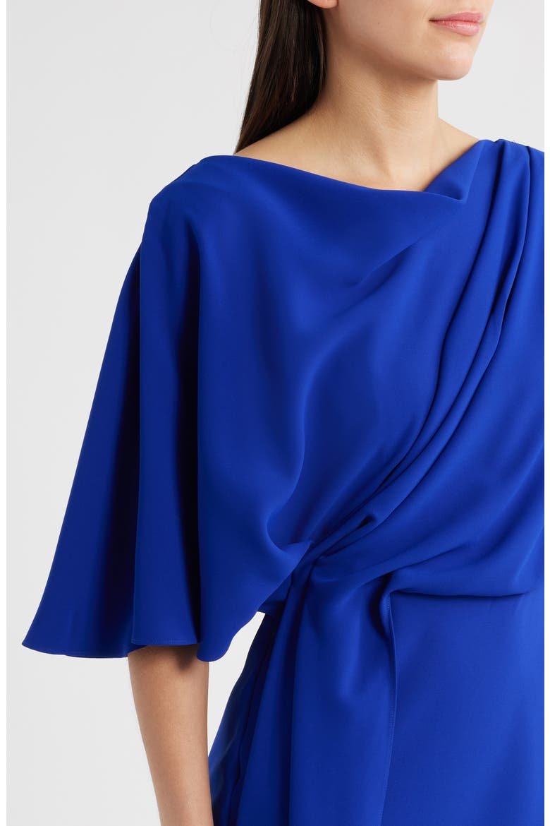 Drape Bodice Cocktail Dress, Alternate, color, COBALT