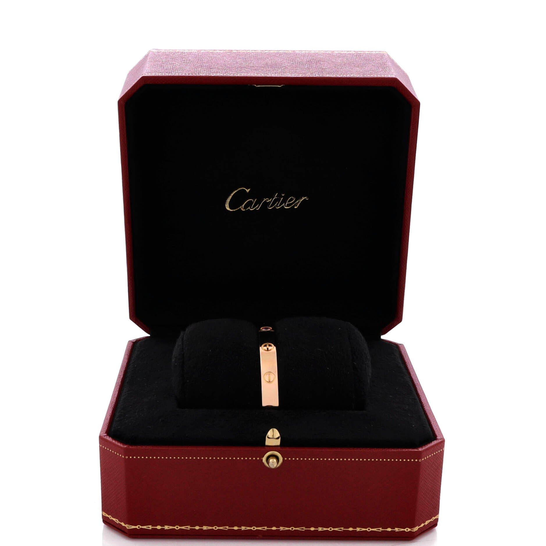 Love Cuff Bracelet 18K Rose Gold with Pink Sapphire, Alternate, color, Metallic Gold
