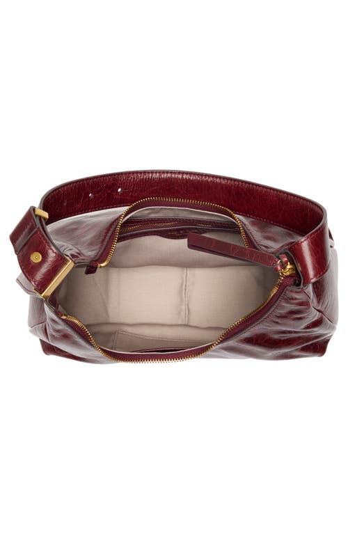 Rag & Bone Hudson Leather Hobo Bag In Burgundy