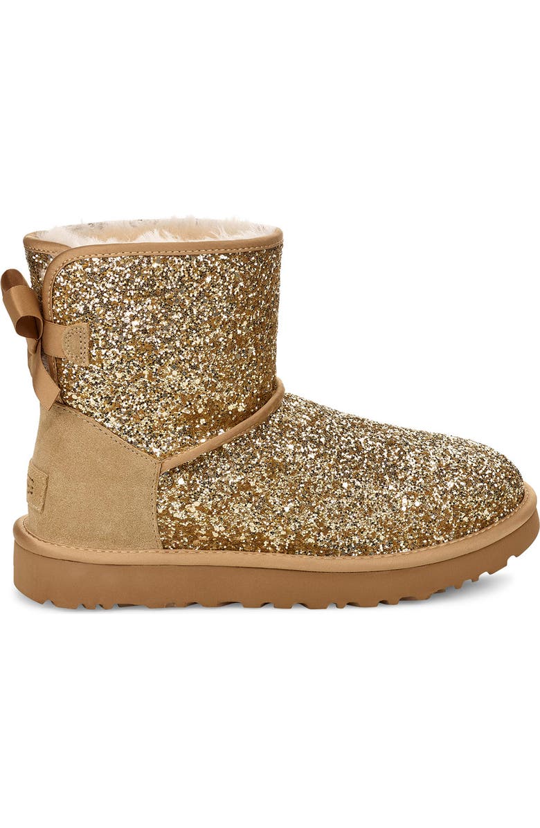 UGG<sup>®</sup> Classic Cosmos Bow Mini Bootie, Alternate, color, Gold
