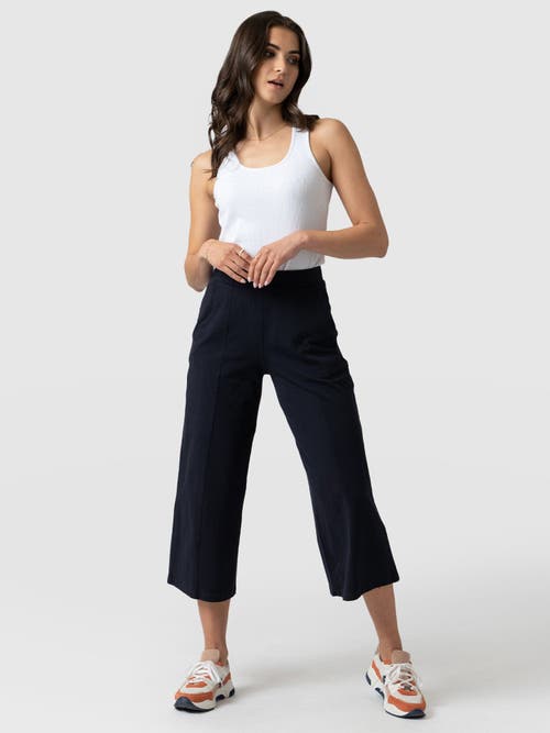 Saint + Sofia Cara Wide Leg Culotte In Blue