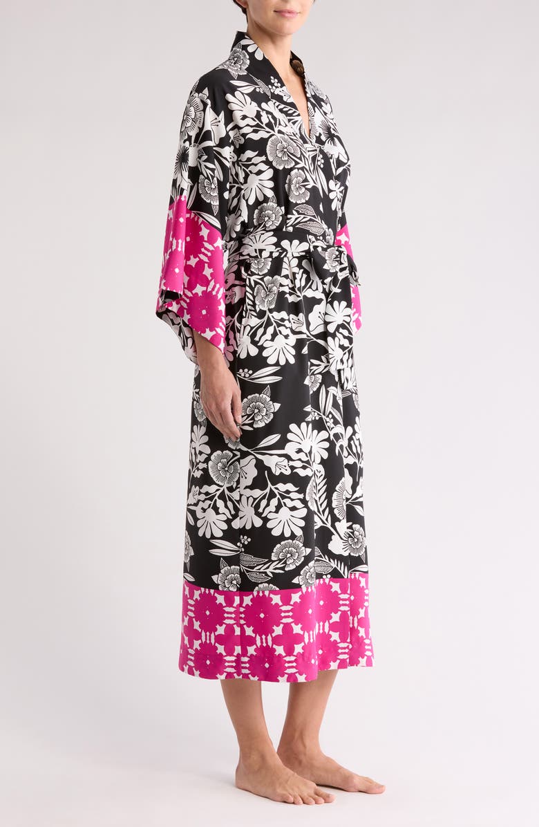Natori Botanica Crêpe de Chine Robe, Alternate, color,