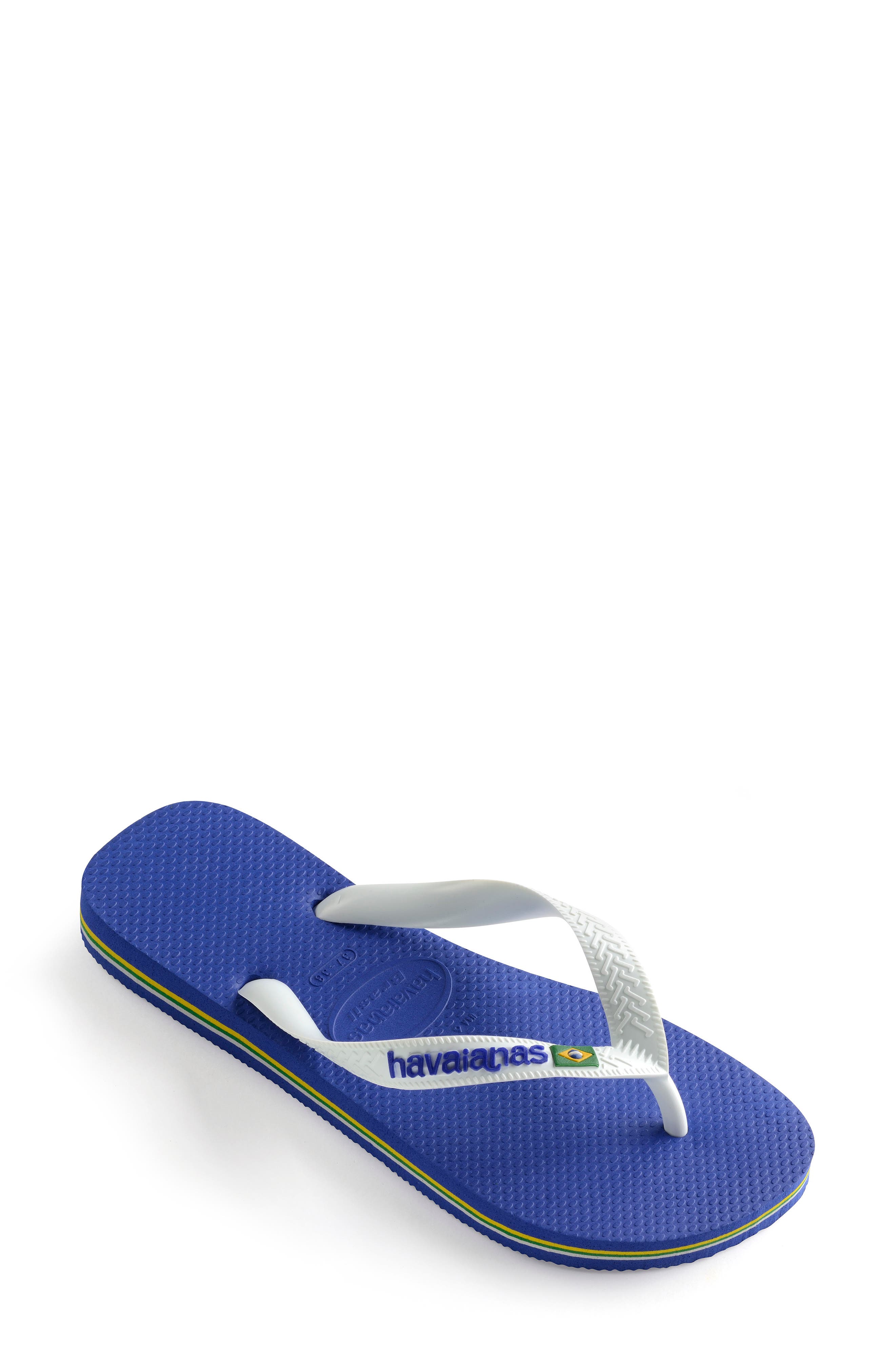 Brazil Logo Flip Flop, Alternate, color, MARINE BLUE