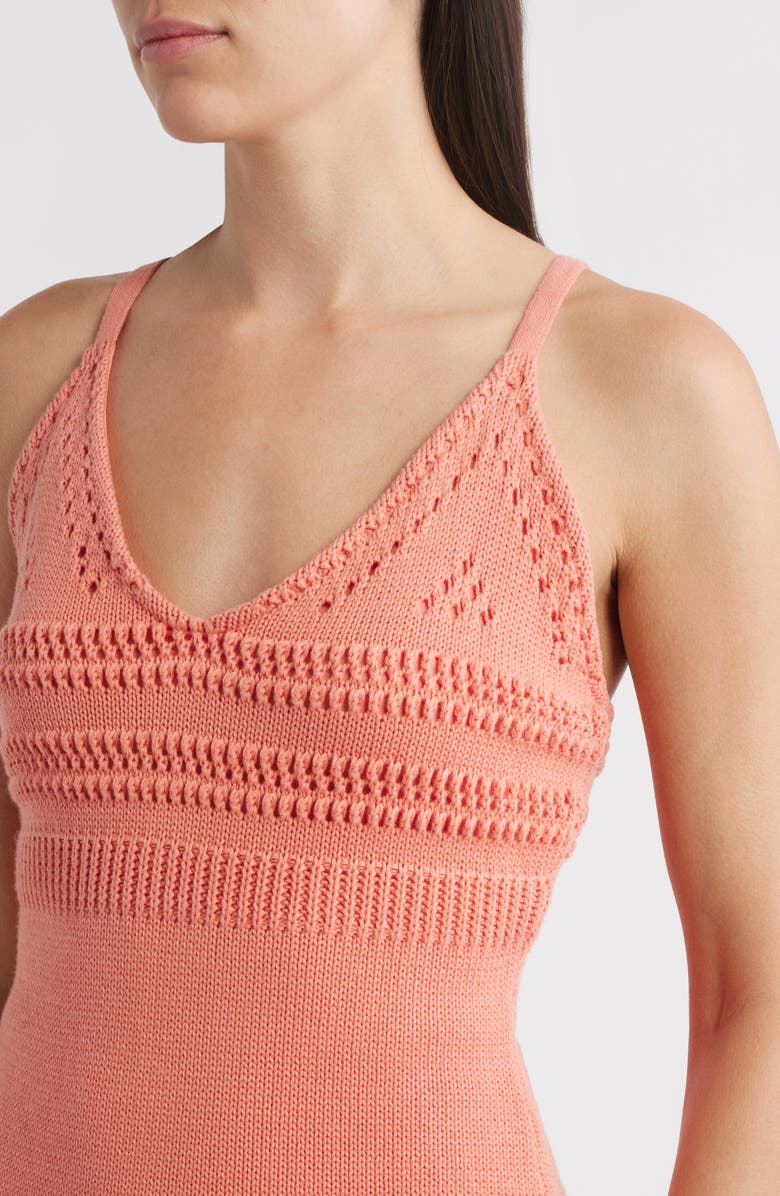 Cleobella Millicent Knit Midi Dress, Alternate, color, Coral Peach