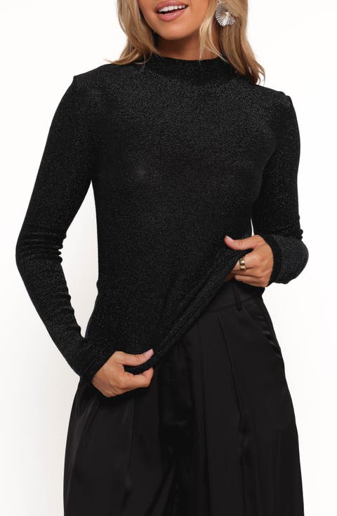 Lovie Mock Neck A-Line Sweater