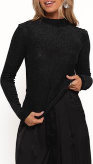 Petal & Pup Lovie Mock Neck A-Line Sweater