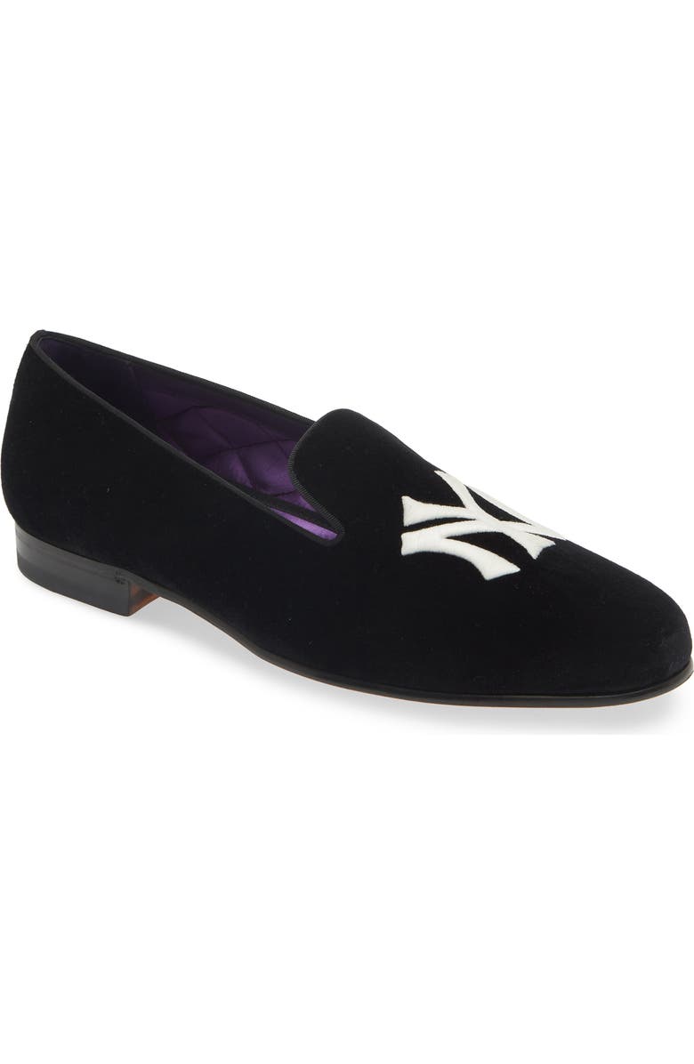 Ralph Lauren Purple Label x Yankees Alonzo Velvet Venetian Loafer, Main, color,