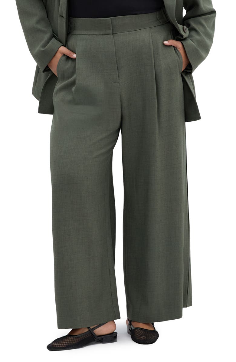 City Chic Blakely Wide Leg Pants, Main, color, Olive