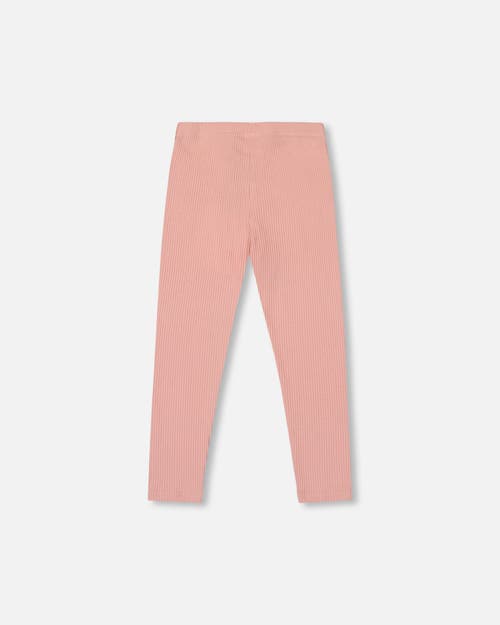 Deux Par Deux Ribbed Leggings In Pink