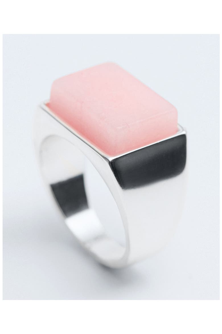Semiprecious Stone Ring, Alternate, color, SILVER