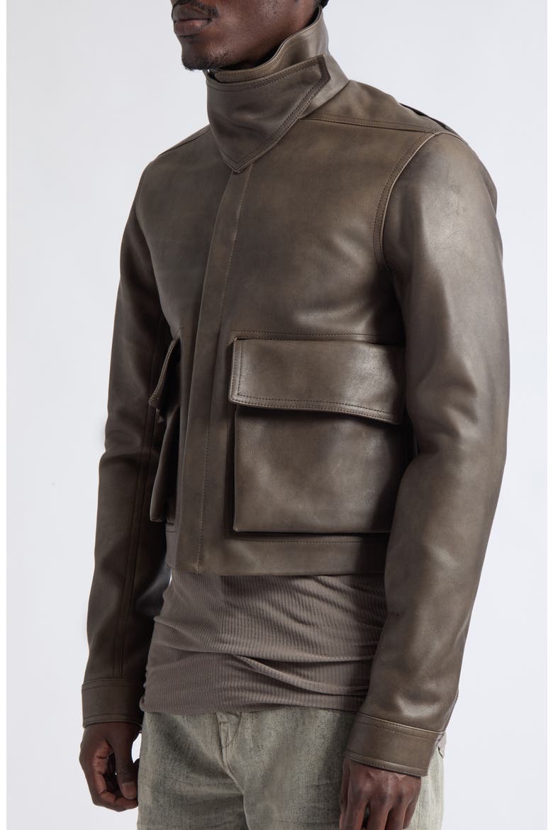 Tower Alice Leather Jacket, Alternate, color, WASHED BLACK