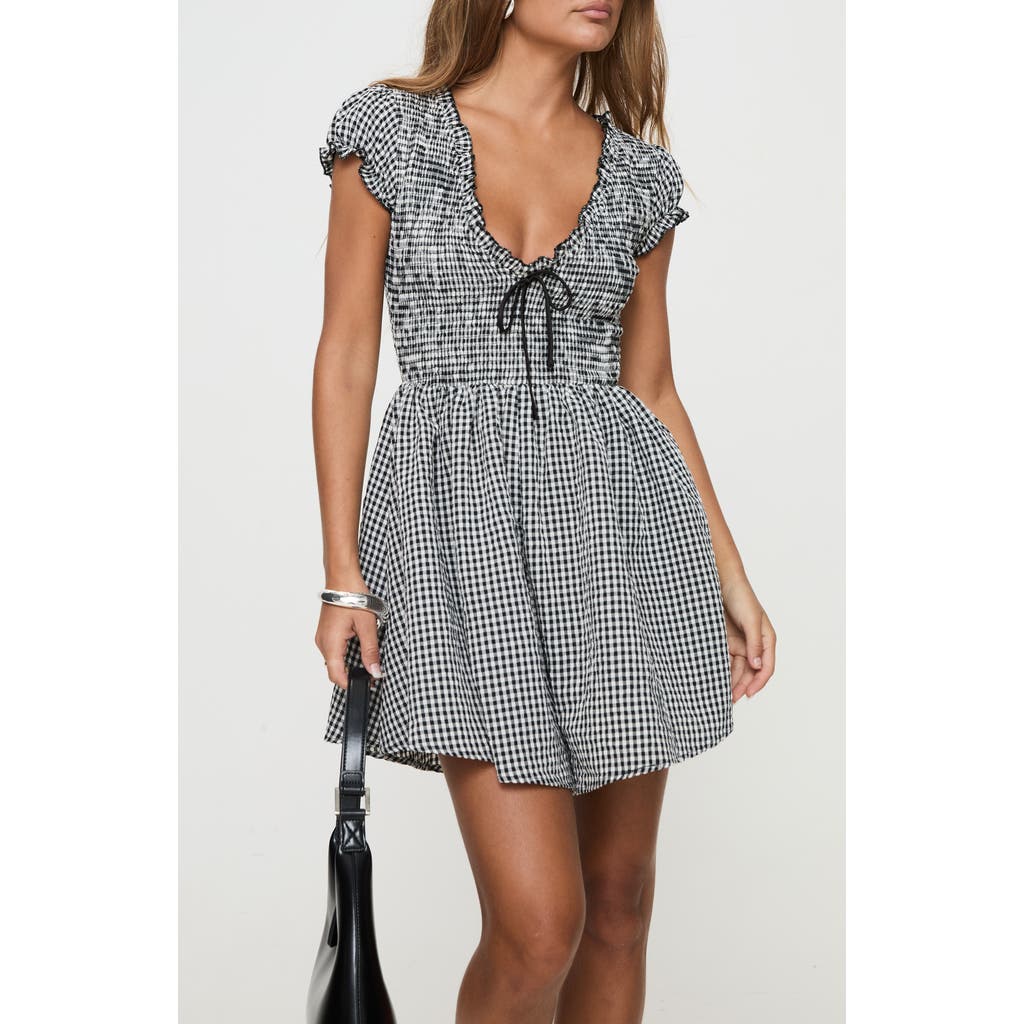 Princess Polly Wescott Gingham Romper In Multi