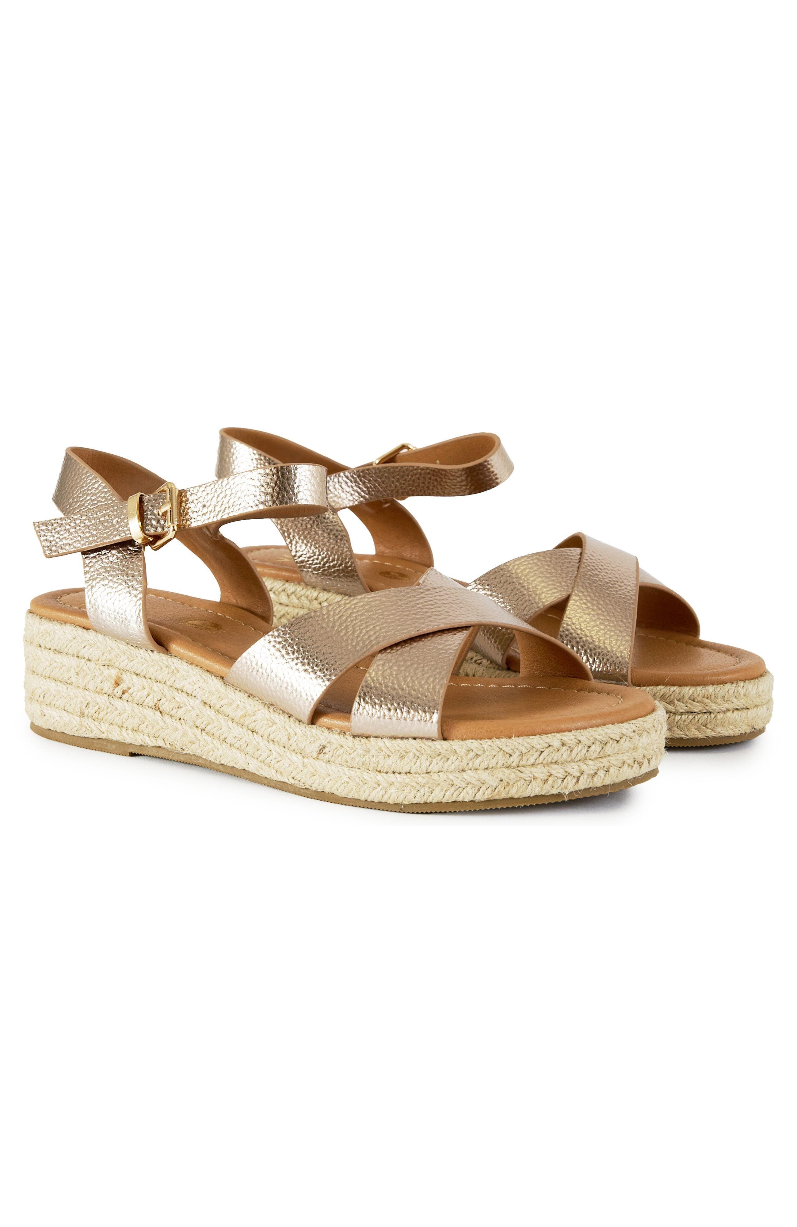 Pekoe Espadrille Ankle Strap Sandals, Alternate, color, Gold