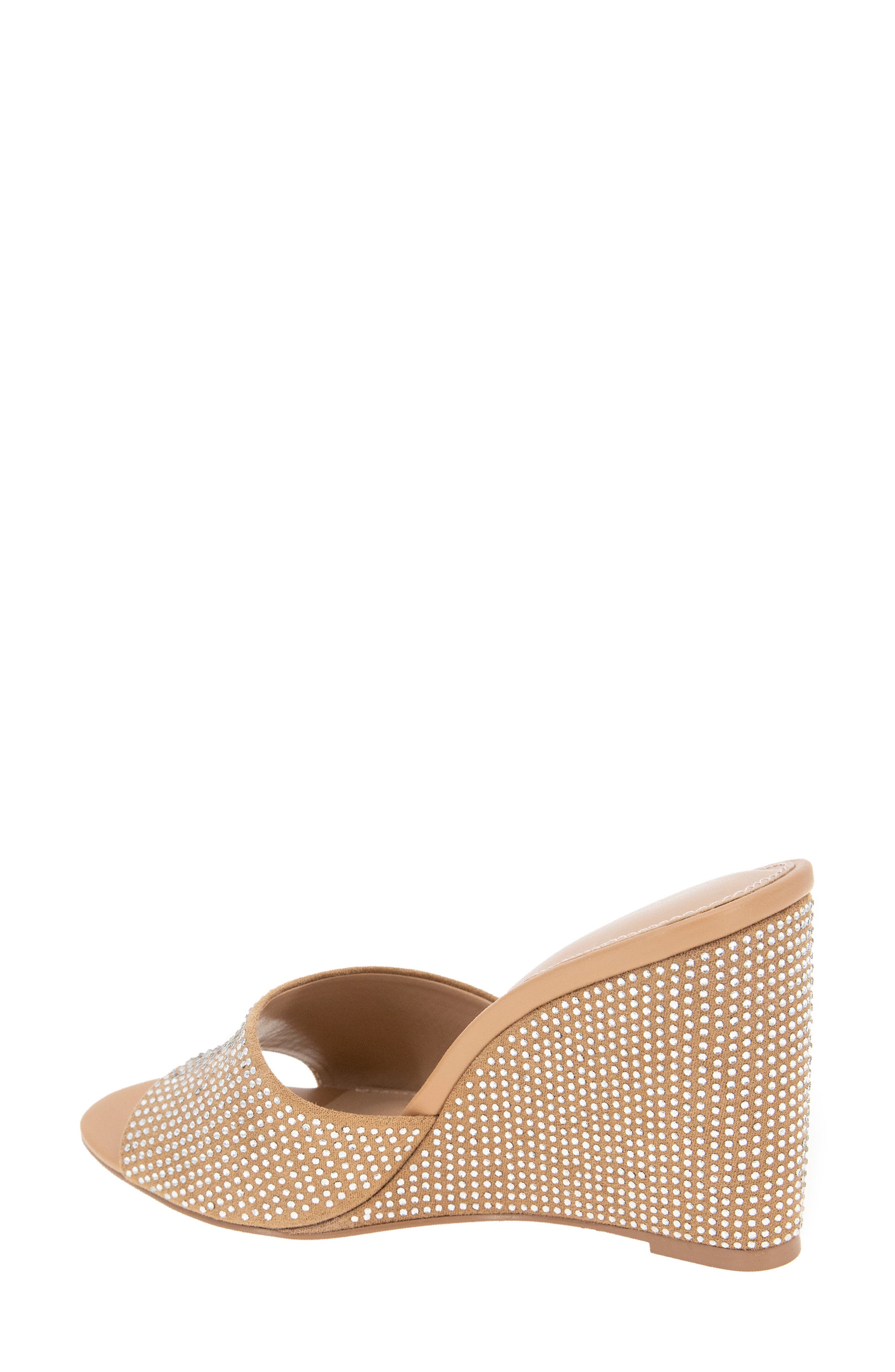 Giani Wedge Slide Sandal, Alternate, color, TAN-CLEAR