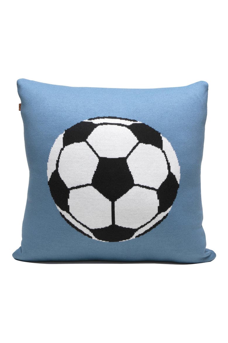 Gol Soccer Rectangular Throw Pillow, Alternate, color, DARK BLUE