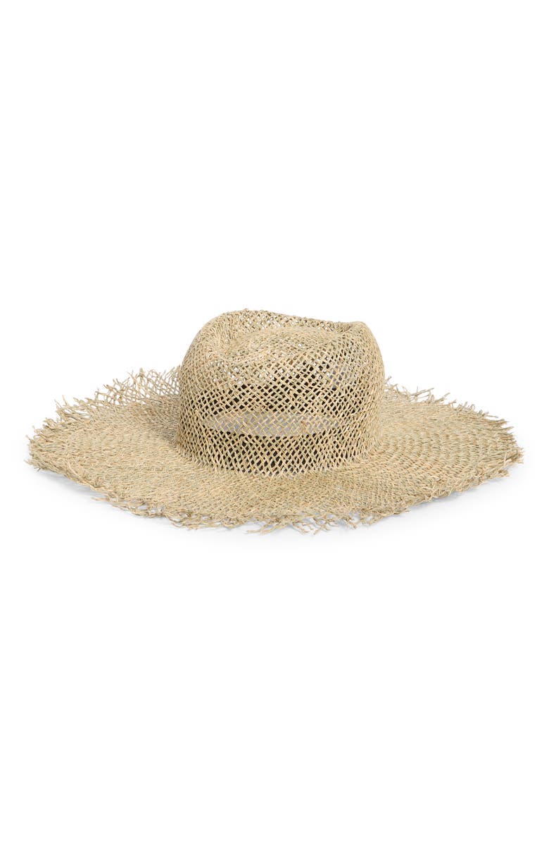 Nordstrom Seagrass Raw Edge Straw Hat, Alternate, color, Natural