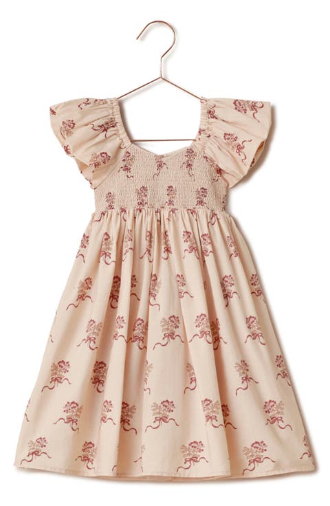 Kids' Hazel Smocked Cotton Dress
