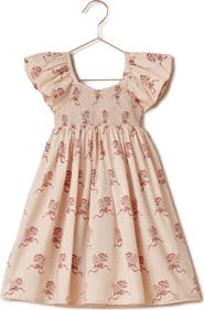 Rylee + Cru Kids' Hazel Smocked Cotton Dress