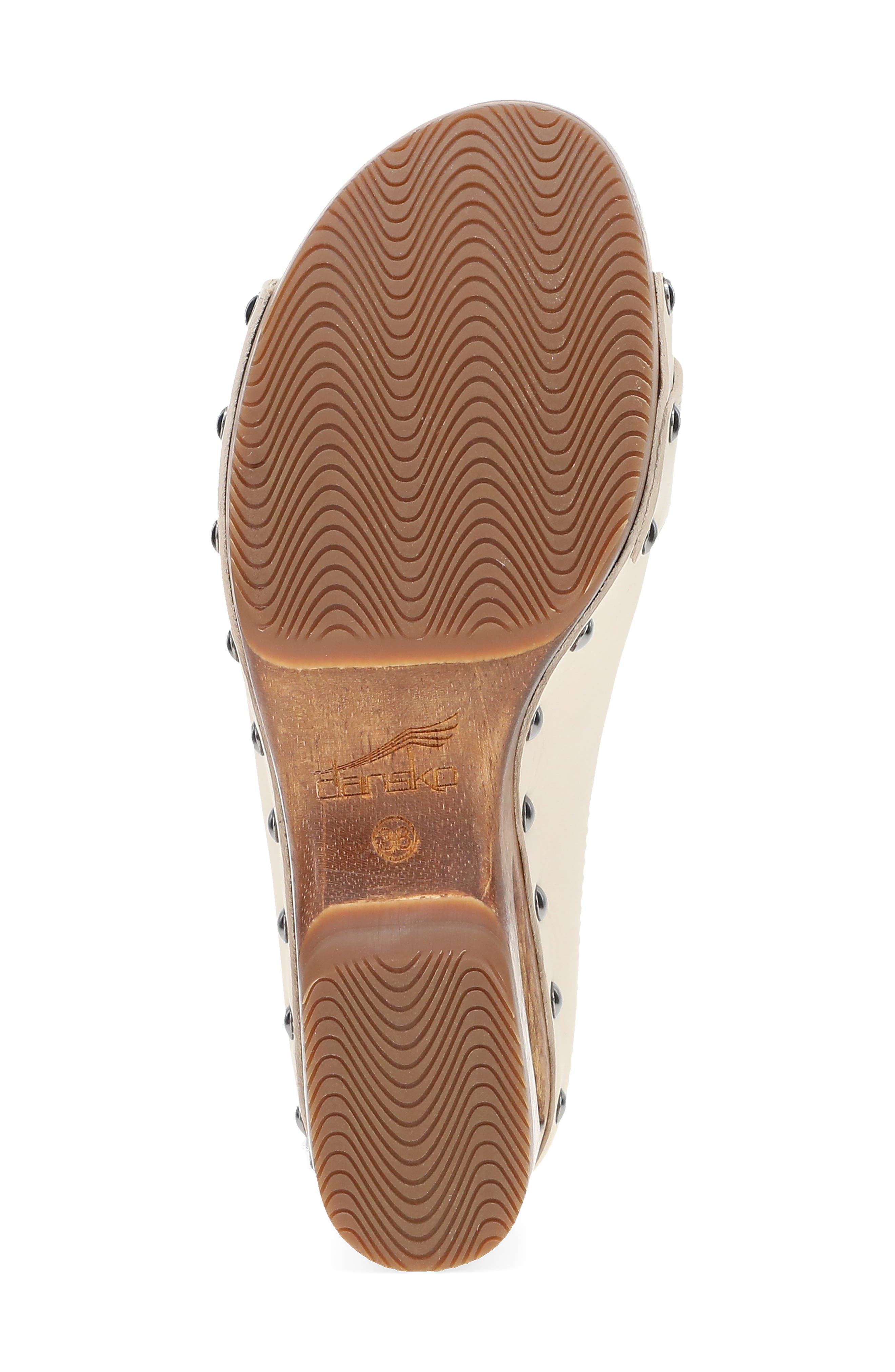 Dansko Adeline Platform Wedge Slide Sandal, Alternate, color, Bone Calf