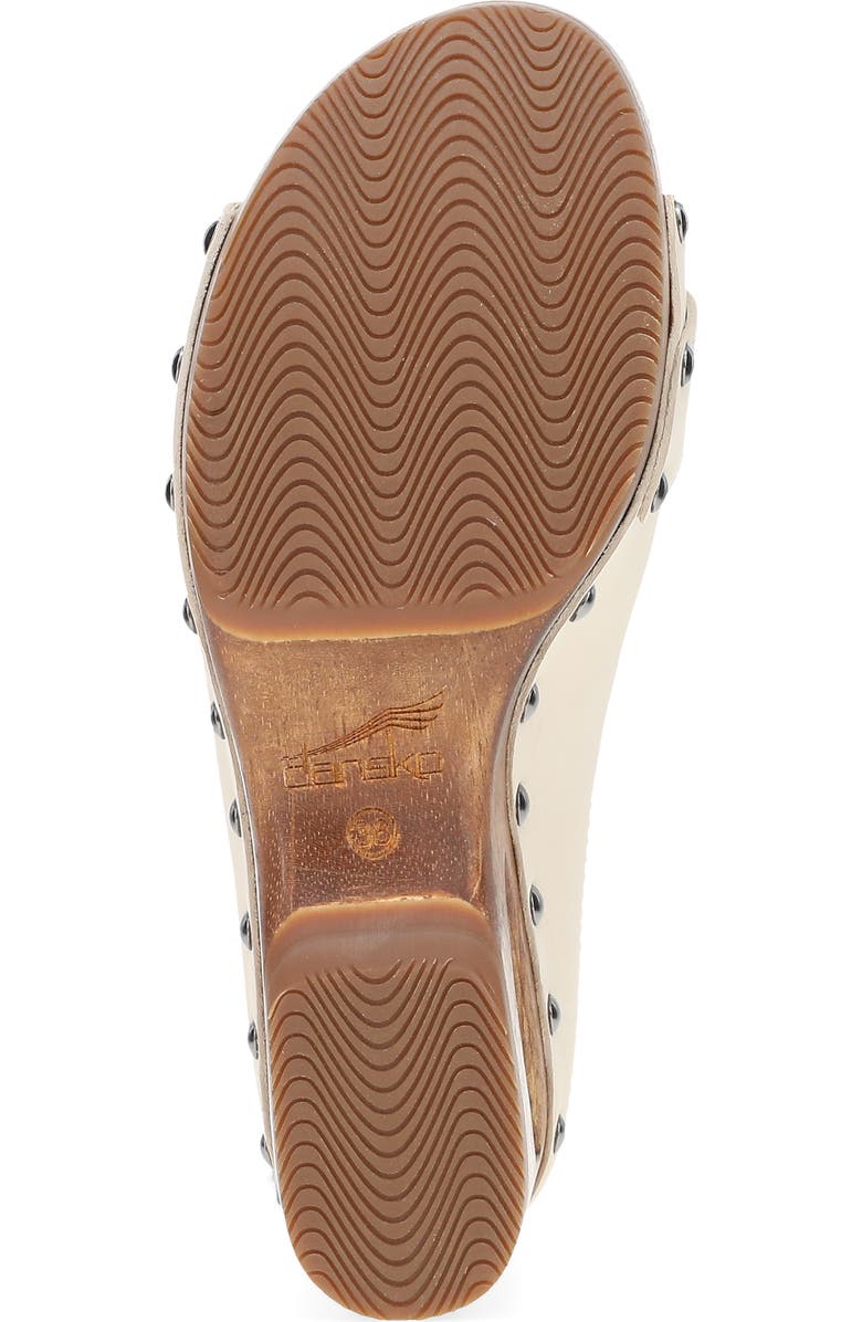 Dansko Adeline Platform Wedge Slide Sandal, Alternate, color, Bone Calf