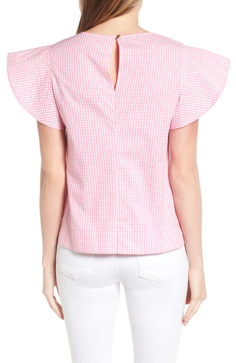 Draper James Cloister Gingham Cotton Top, Alternate, color,