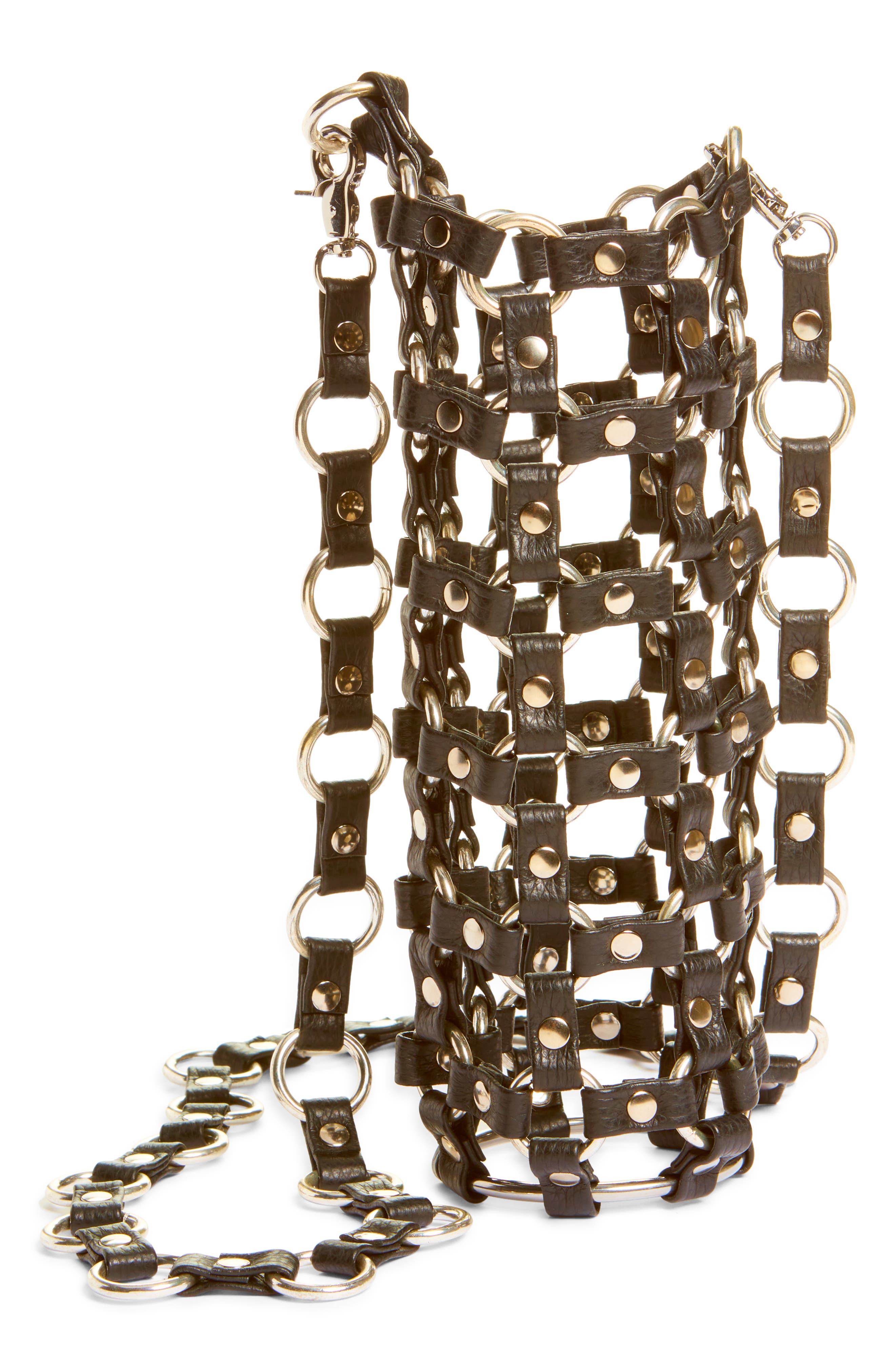 VIDAKUSH Hydration Hero Leather Crossbody Bag, Main, color, Black