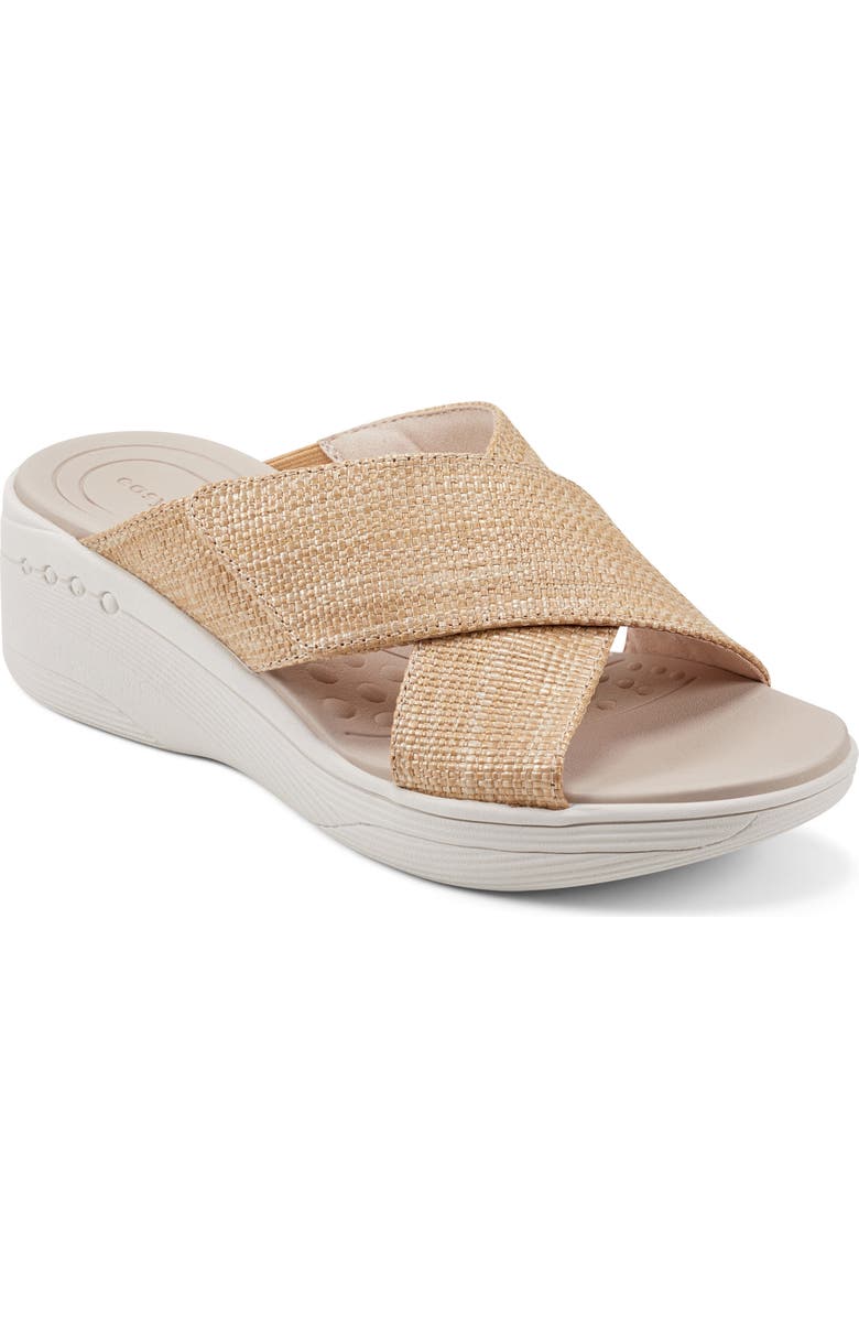 Easy Spirit Bindie Slide Sandal, Main, color, Natural