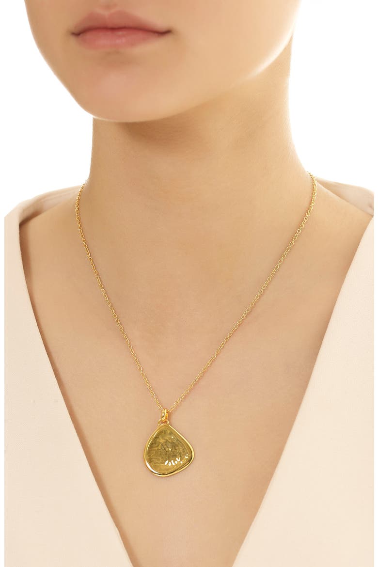 Siren Large Pendant, Alternate, color, YELLOW GOLD