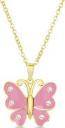 Lily Nily Kids' Crystal Butterfly Pendant Necklace