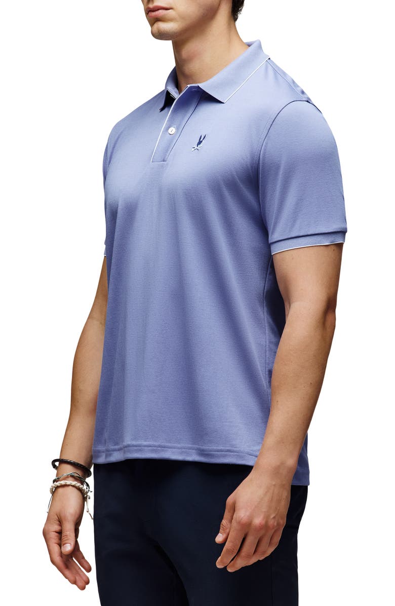 Psycho Bunny Bryce Performance Polo, Alternate, color, Blue Ice