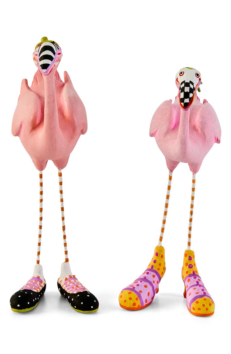 MACKENZIE CHILDS Patience Brewster Sheila & Sheldon Flamingo Figurines, Alternate, color, Pink