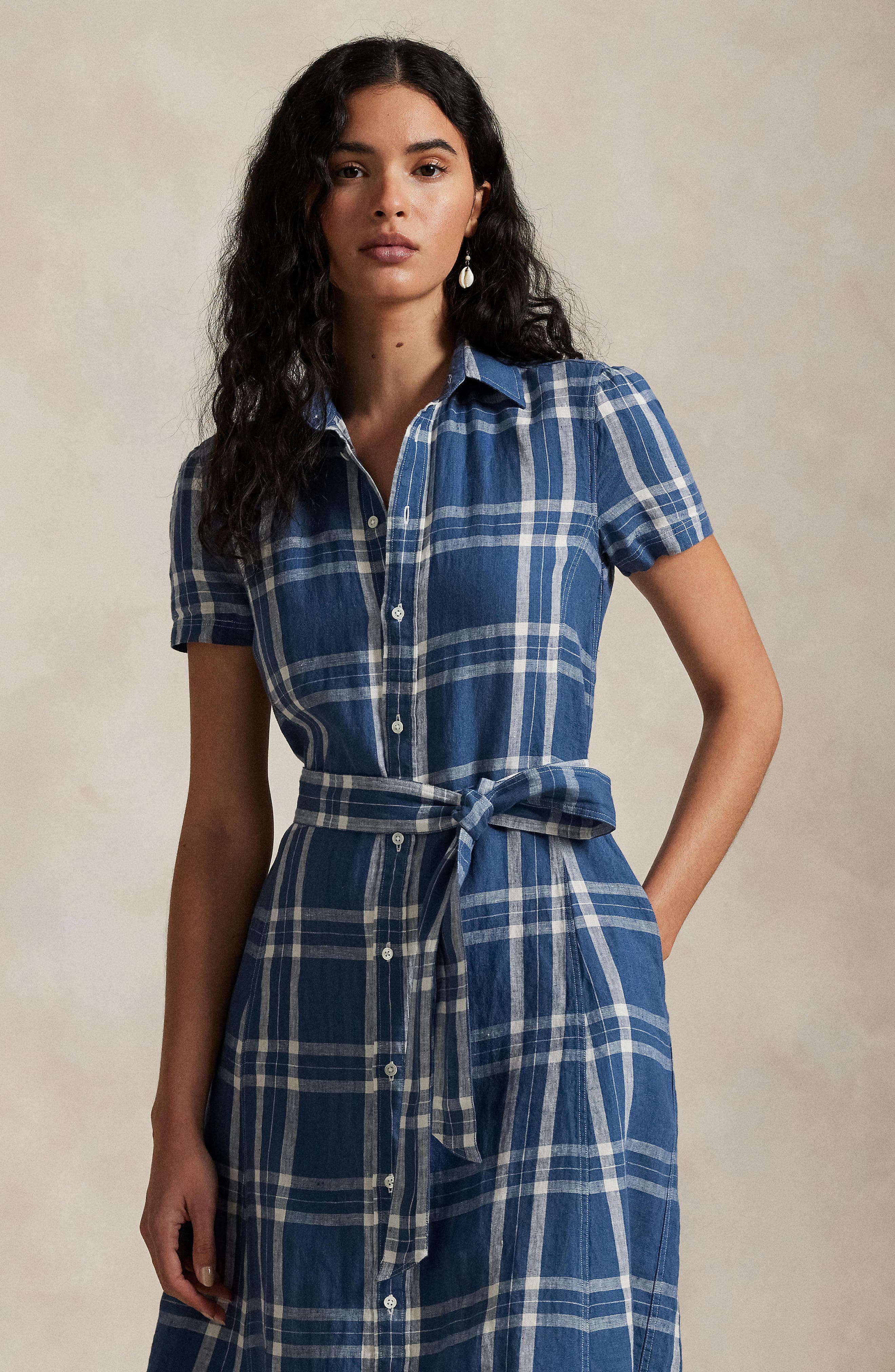 polo plaid shirt dress Polo Ralph Lauren Plaid Cotton Shirt Dress