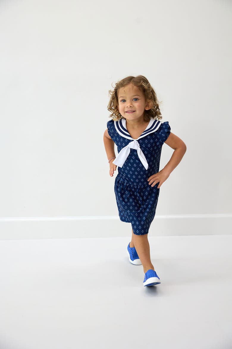 Girls Sailor Tennis Skort Dress, Alternate, color, Navy