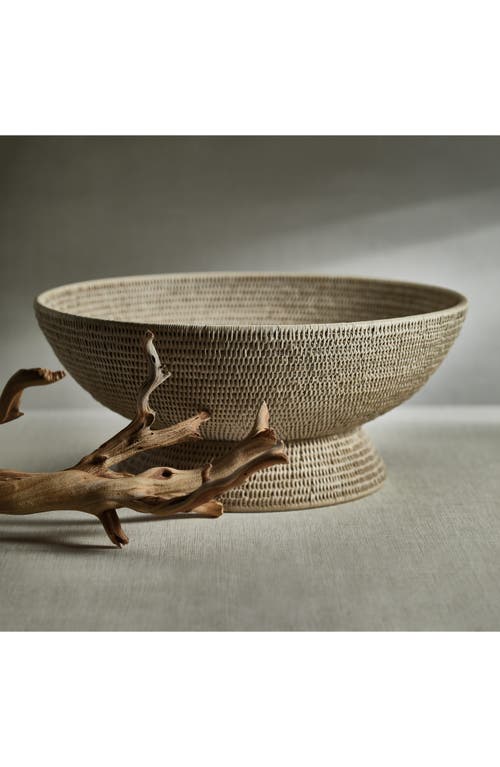 Zodax Surbiton Rattan Footed Bowl In Neutral