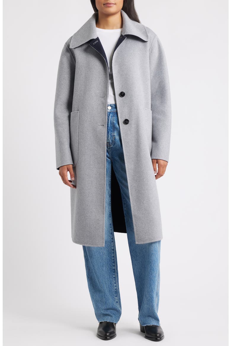 Brushed Double Face Overcoat, Alternate, color, LIGHT GREY