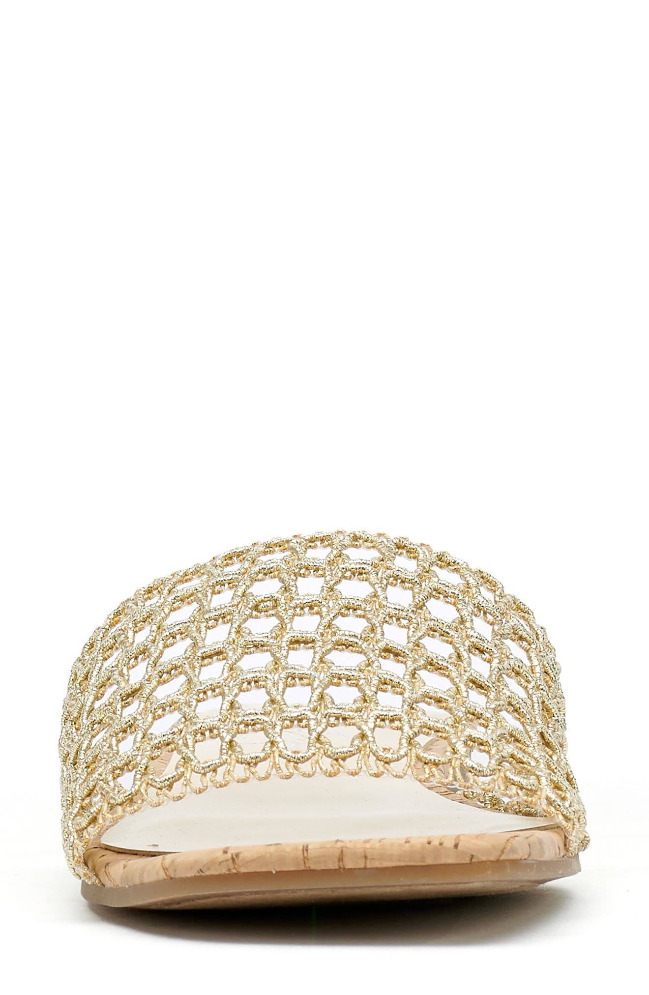Rilane Woven Slide Sandal, Alternate, color, CHAMPAGNE