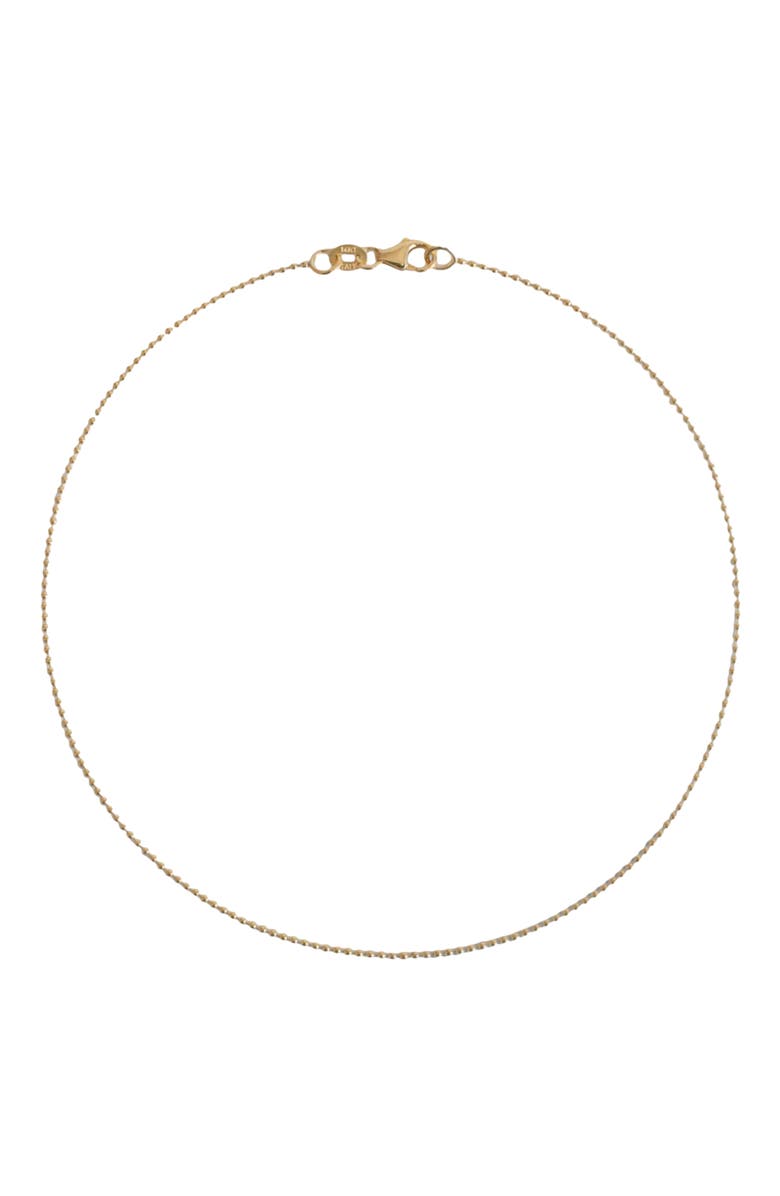 Kinn Beaded Chain Anklet, Main, color, Gold