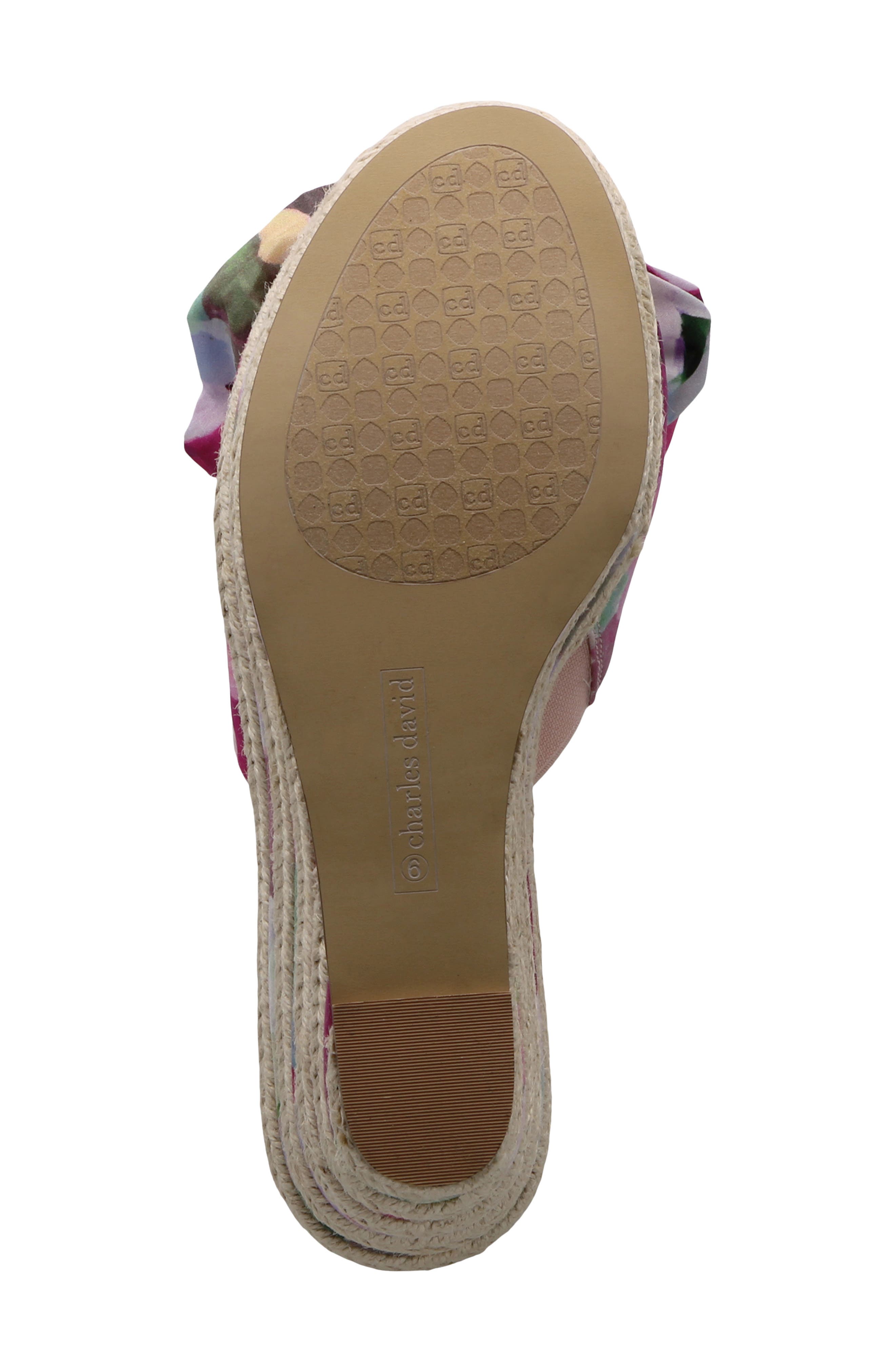 Charles David Crash Esapdrille Platform Wedge Slide Sandal, Alternate, color, 