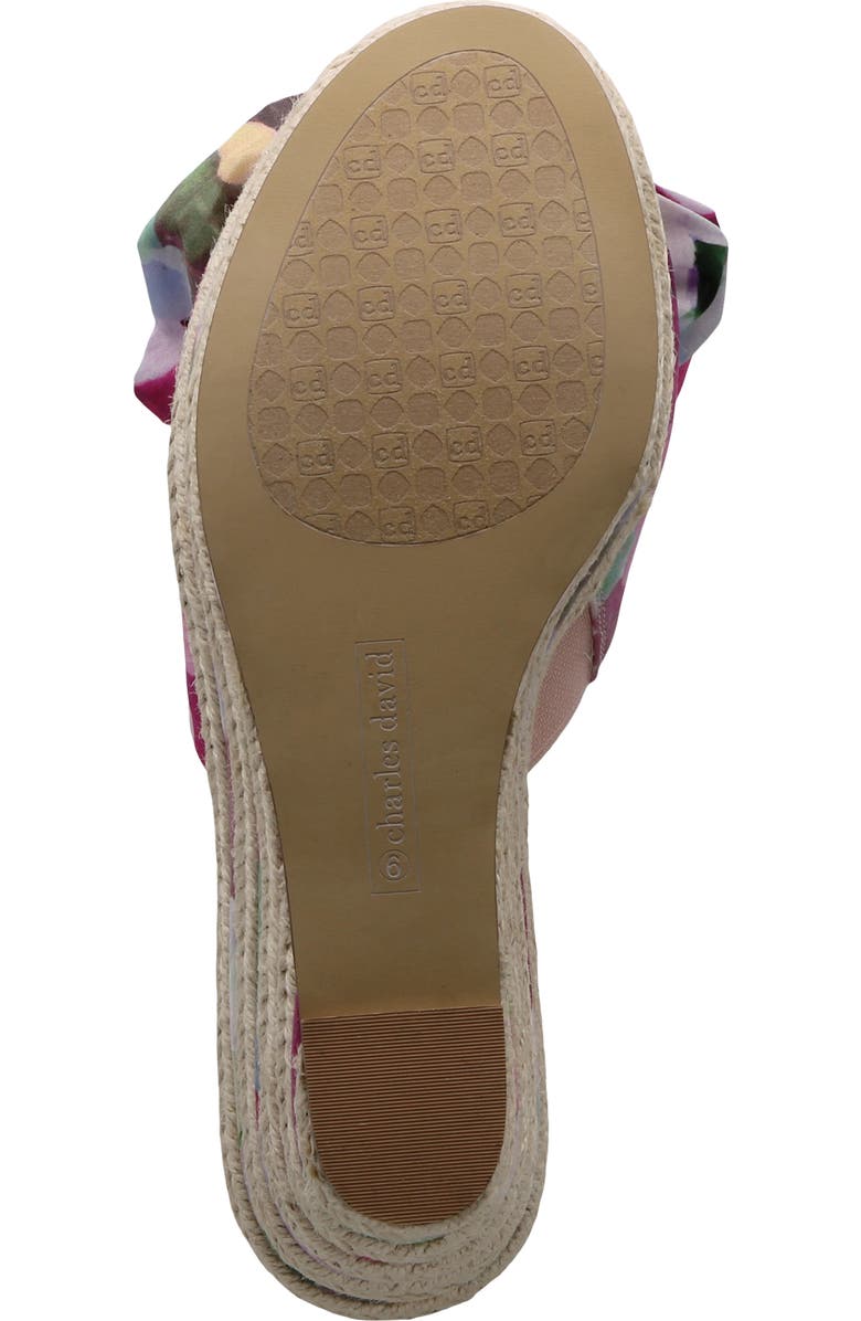 Charles David Crash Esapdrille Platform Wedge Slide Sandal, Alternate, color, Magenta