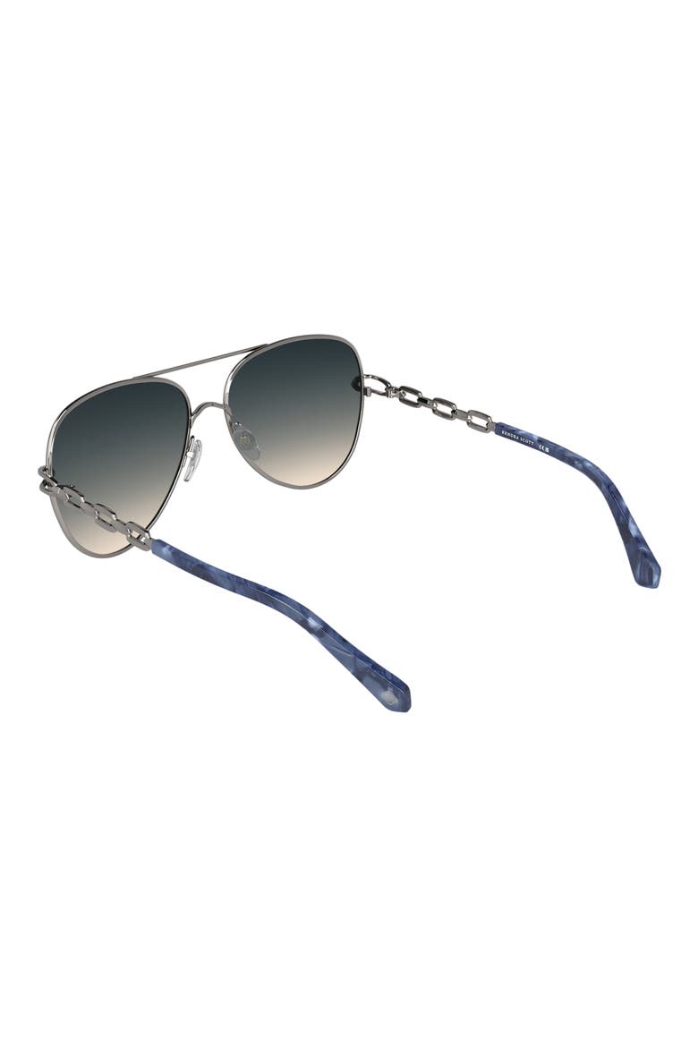Korinne 61mm Gradient Aviator Sunglasses, Alternate, color, RUTHENIUM