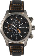 BREED Lacroix Chronograph Leather-Band Watch
