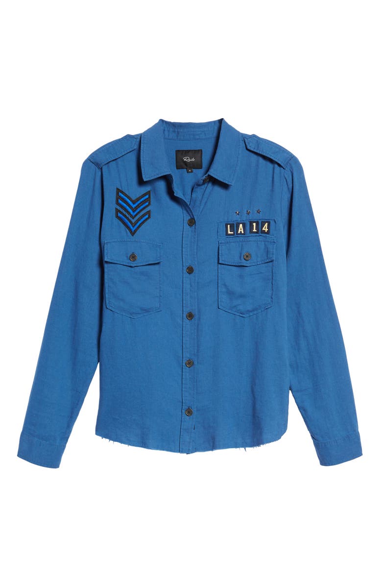 Rails Banks Military Patch Shirt, Alternate, color, 