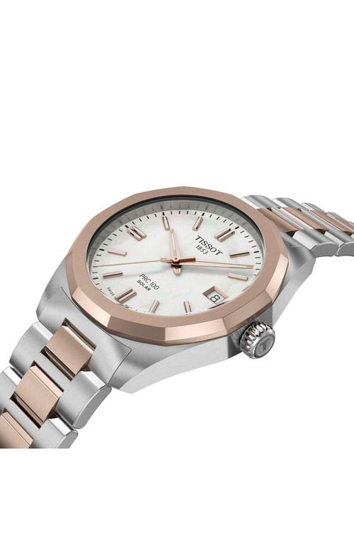 Tissot Prc 100 Solar Quartz Bracelet Watch, 39mm In Metallic