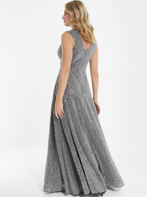 Quiz Sequin V-neck Evening Dress