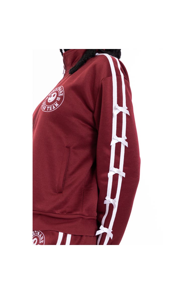 Nightmare Before Christmas Jack Skellington Athletic Zip-Up Track Jacket, Alternate, color, Wine Jack Skellington