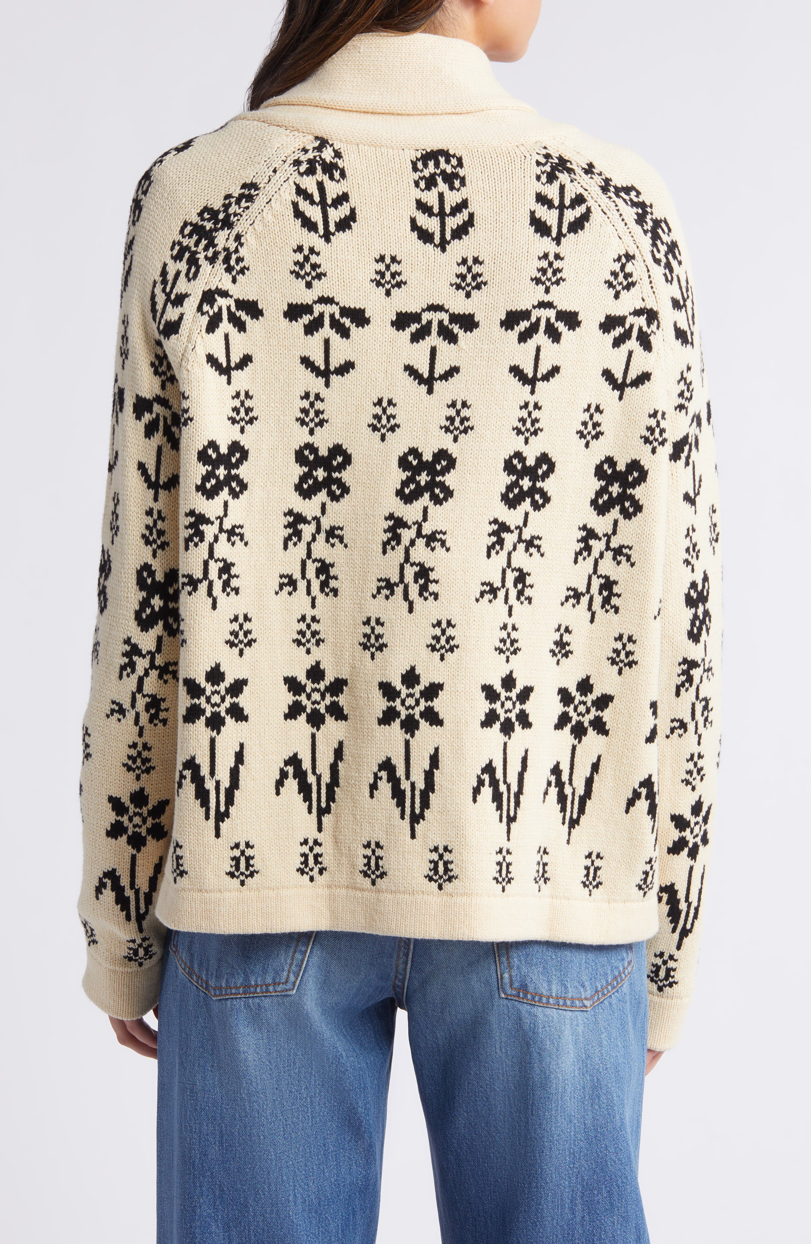 THE GREAT. shawl collar sweater Nordstrom Anniversary Sale 2026 back