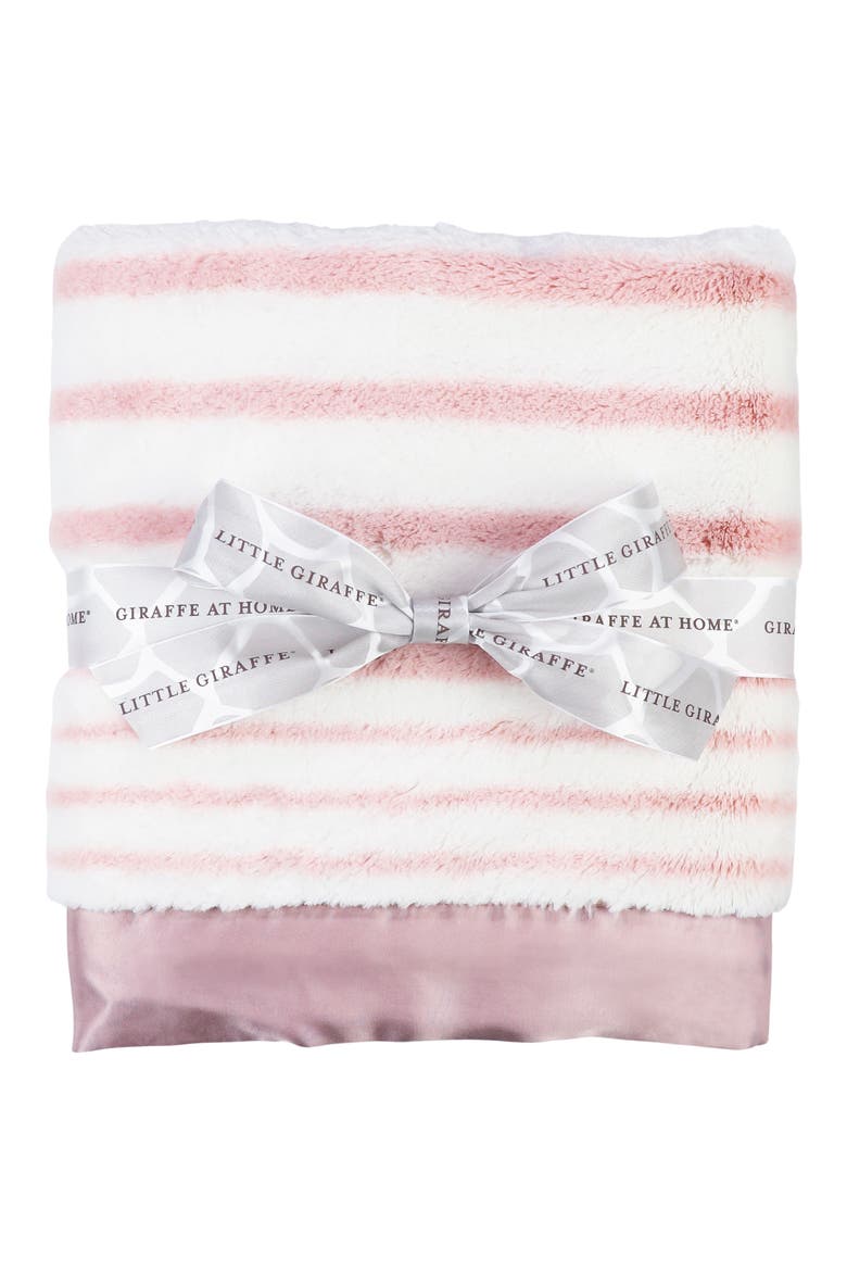 Luxe Strand Faux Fur Blanket, Main, color, DUSTY PINK