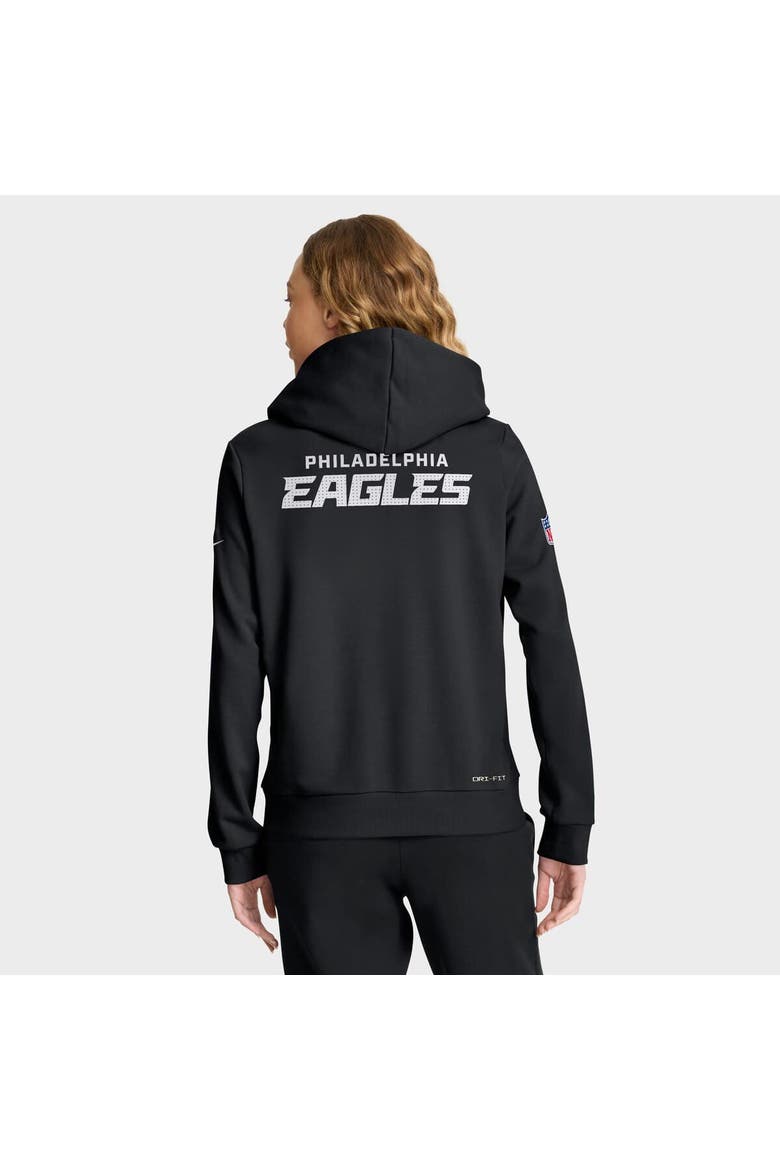 Women's Nike Black Philadelphia Eagles Sideline Standard Issue Initial Home Dri-FIT Hoodie, Alternate, color, Black