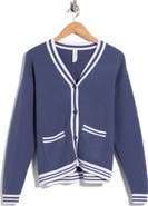 YOGALICIOUS Striped Cotton Cardigan