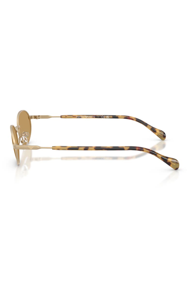 54mm Oval Sunglasses, Alternate, color, MATTE PALE GOLD / BROWN
